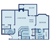 B2 Floor Plan B2 Floor Plan at The Jax Apartments, Texas, 78230